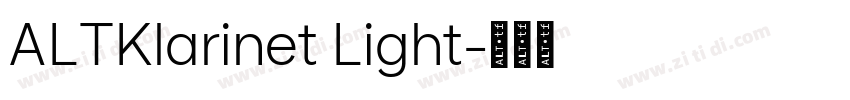 ALTKlarinet Light字体转换